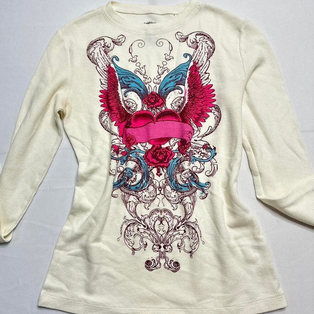 FRZ Size Medium Vintage Longe Sleeve Baby Tee